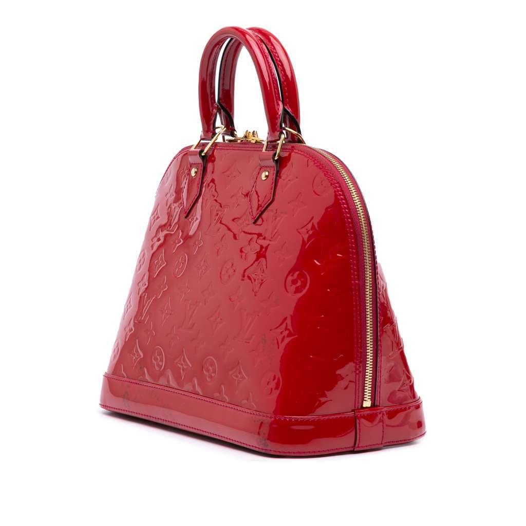 Louis Vuitton Monogram Vernis Alma PM Red Leather Good - Back View