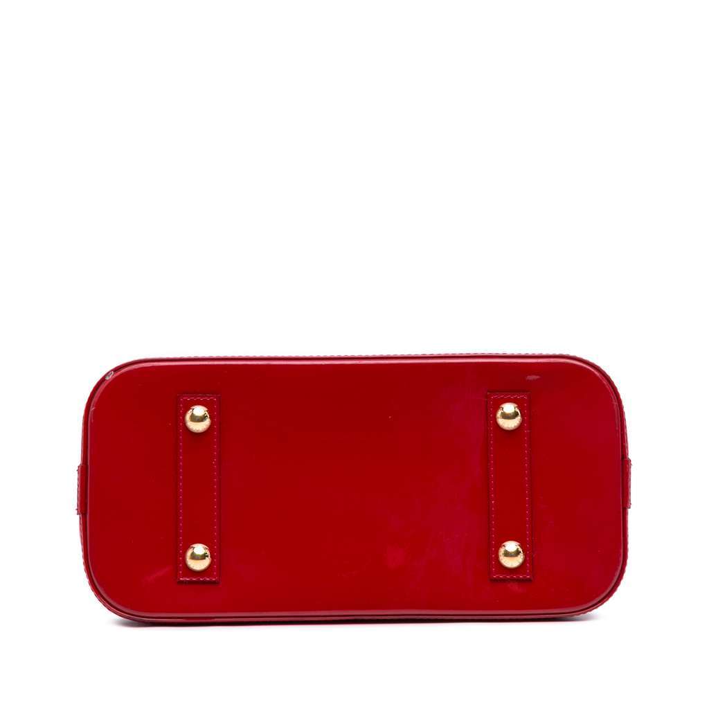 Louis Vuitton Monogram Vernis Alma PM Red Leather Good - Inside View