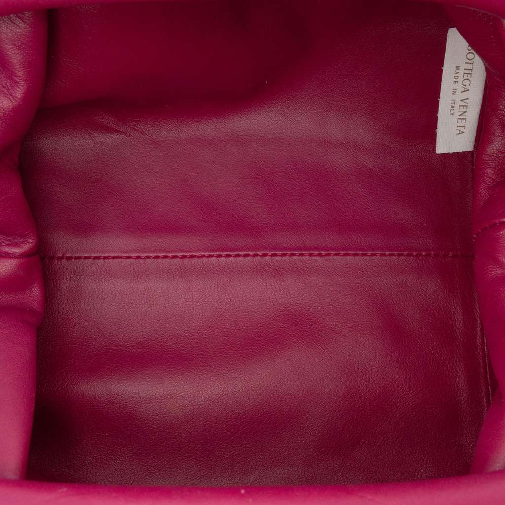 Bottega Veneta Lambskin The Mini Pouch Crossbody Purple Leather Good condition - Model View