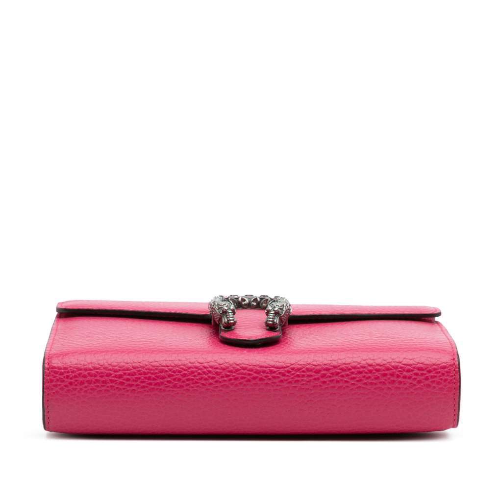 Gucci Mini Leather Dionysus Wallet on Chain Pink Leather Very good - Inside View
