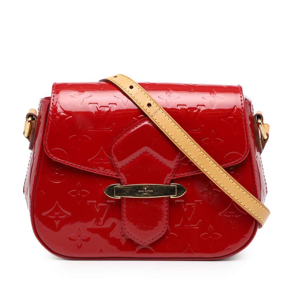 Louis Vuitton Monogram Vernis Bellflower PM Red Leather Very good - Front View
