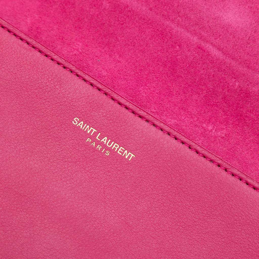 Saint Laurent Leather Chyc Ligne Clutch Pink Leather Good - Box View