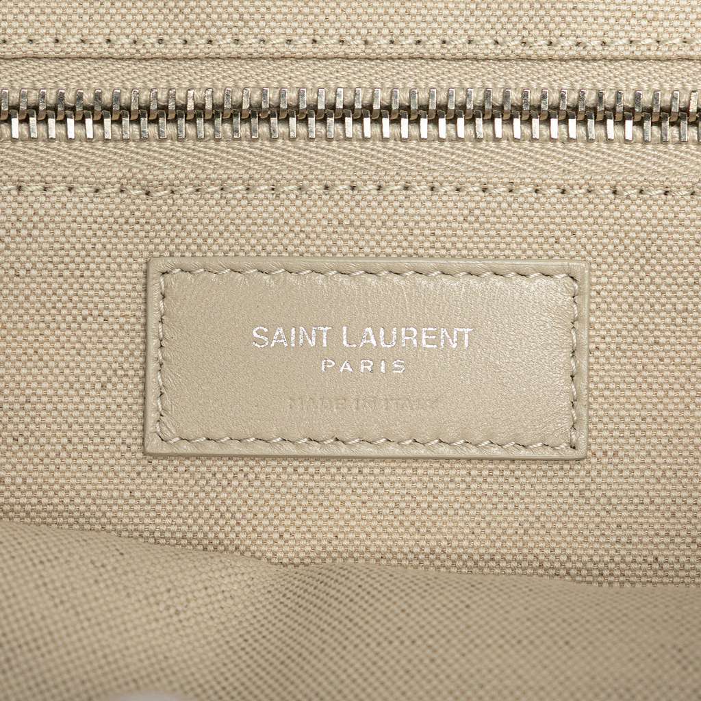 Saint Laurent Canvas Rive Gauche North South Tote Brown Canvas Very good - Box View