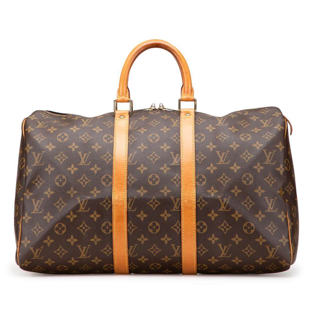 Louis Vuitton Monogram Keepall 45 Brown Canvas Very good - Front View