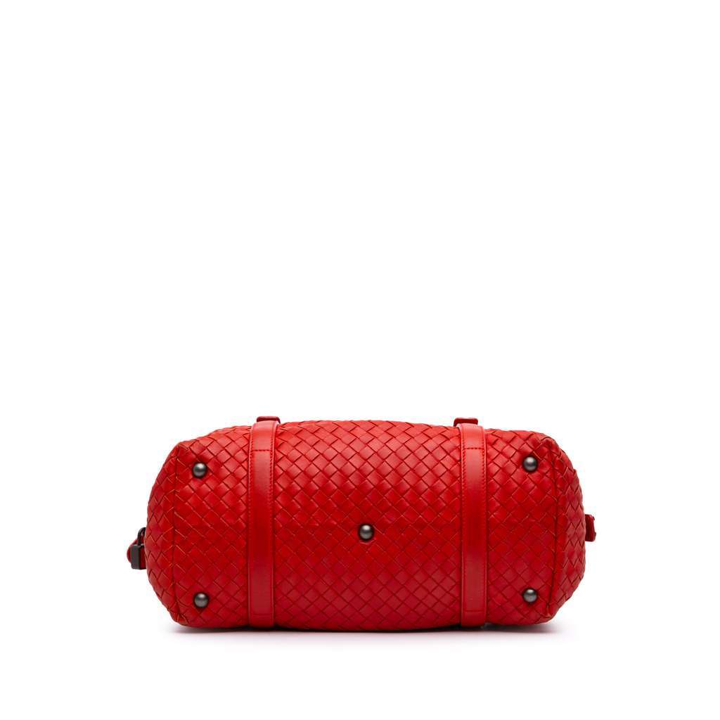 Bottega Veneta Nappa Intrecciato Montaigne Shoulder Bag Red Leather Good - Inside View