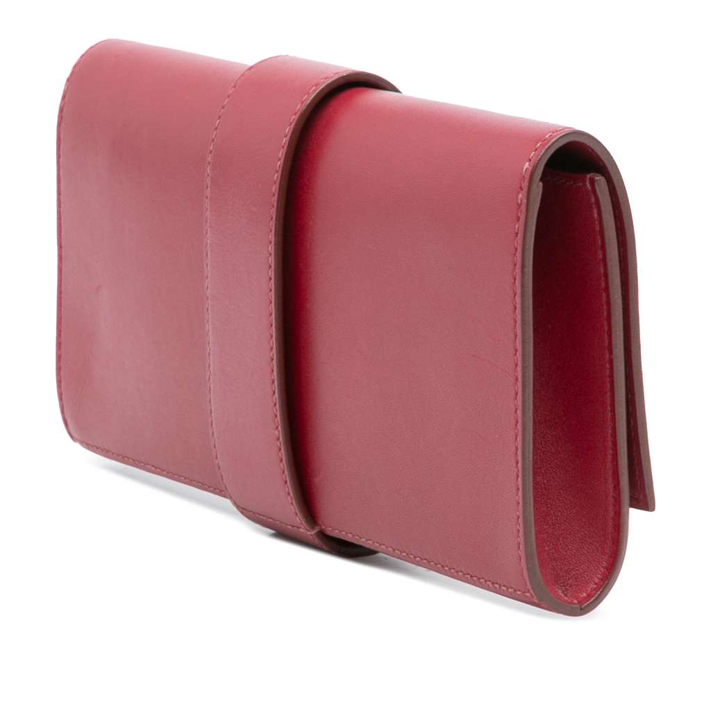 Hermès Tadelakt Medor 23 Red Leather Fair condition - Back View