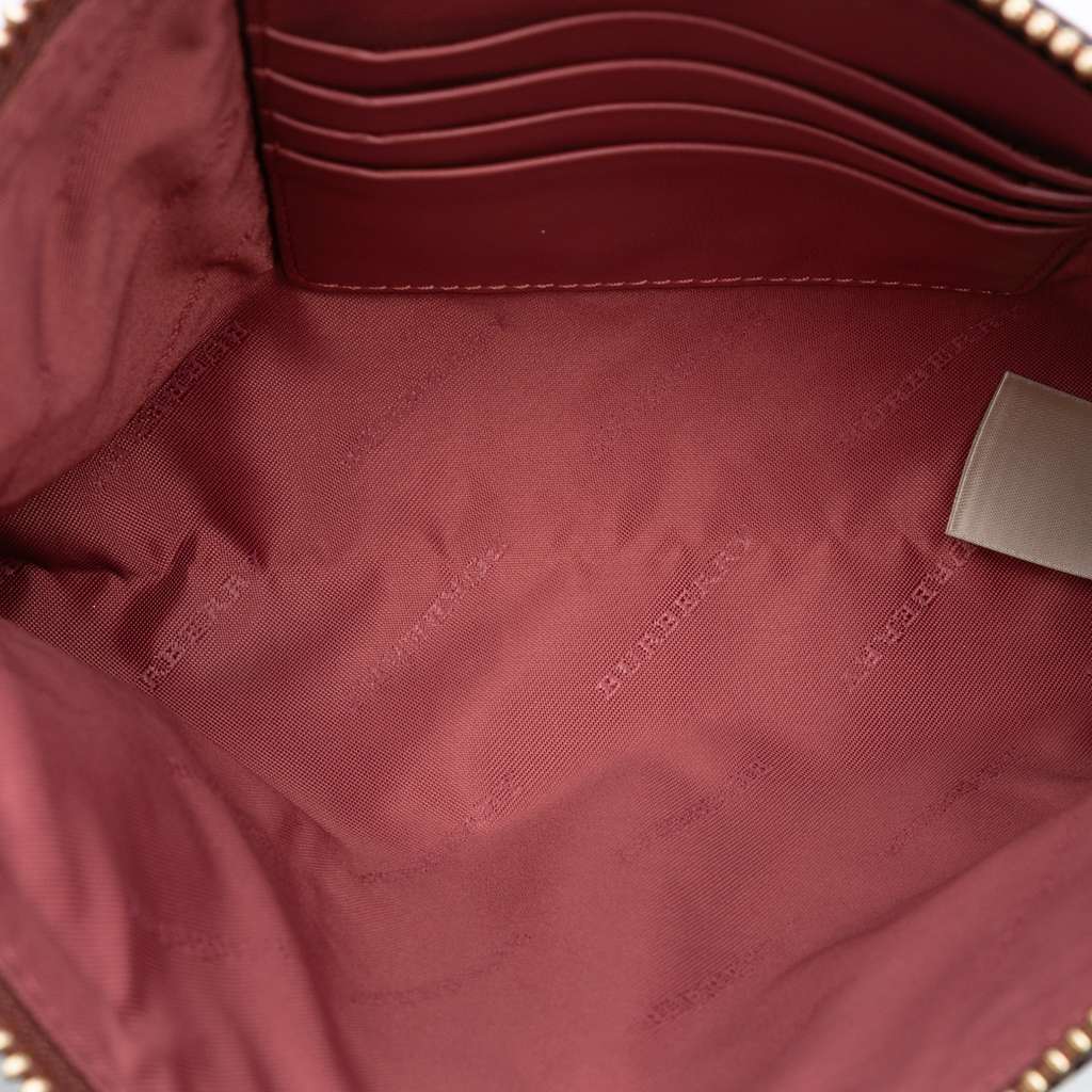 Burberry Suede Peyton Fringe Crossbody Pink Leather Good condition - Model View
