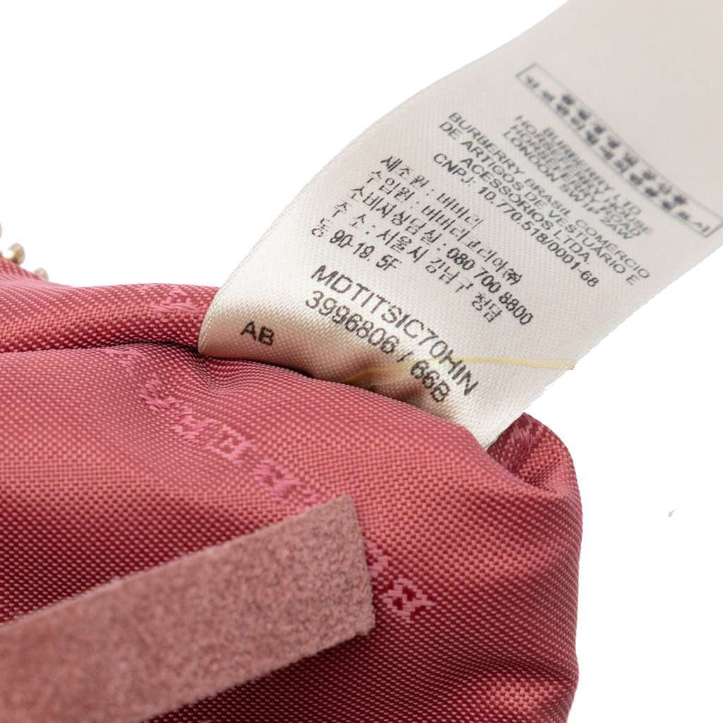 Burberry Suede Peyton Fringe Crossbody Pink Leather Good condition - Box View