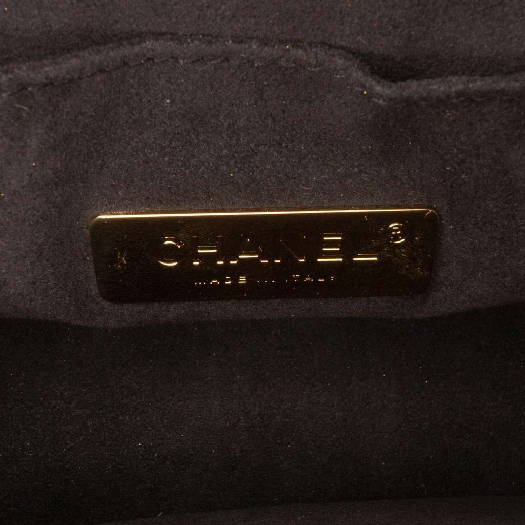 Chanel Small Calfskin Kiss Lock Frame Bag Gold Leather Good - Box View