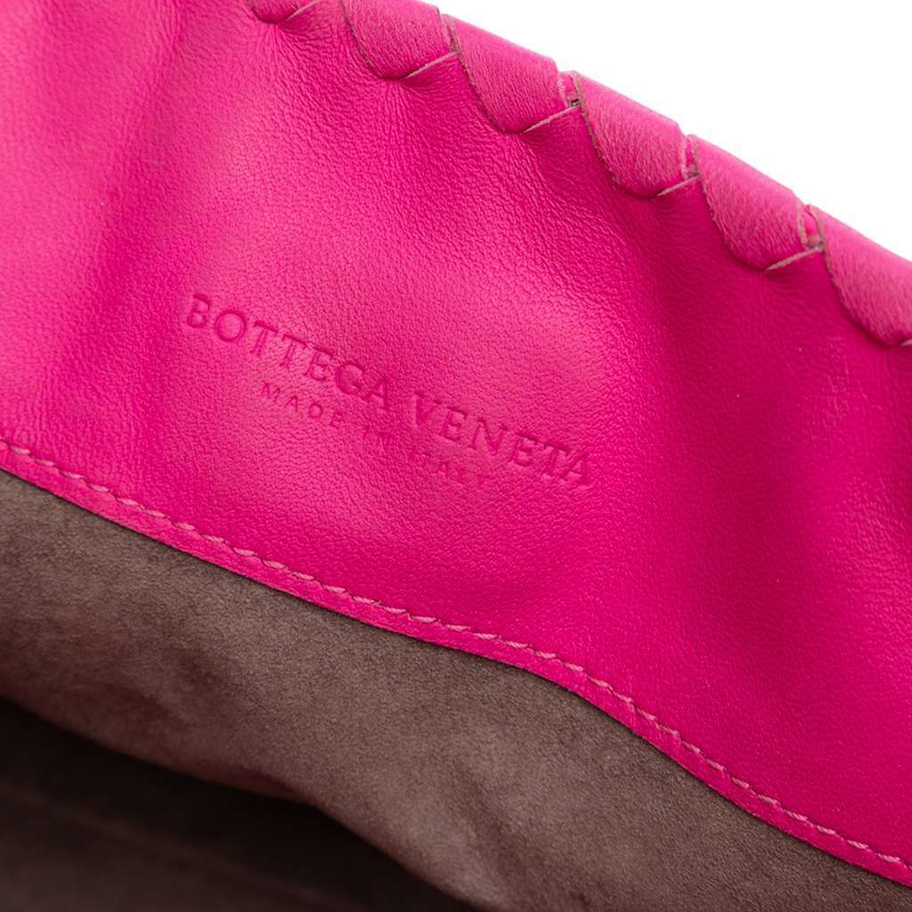 Bottega Veneta Nappa Intrecciato Flap Satchel Pink Leather Very good - Box View