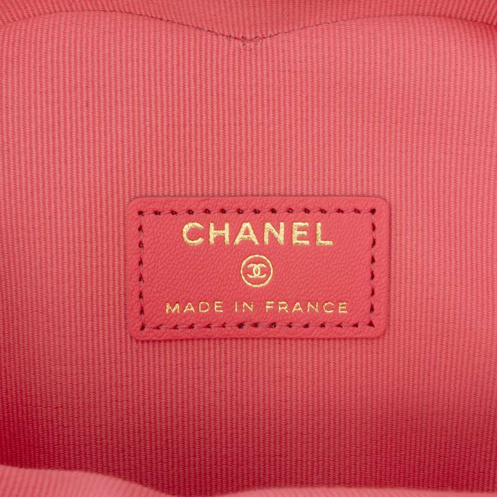 Chanel Mini Lambskin CC in Love Heart Crossbody Pink Leather Very good condition - Box View