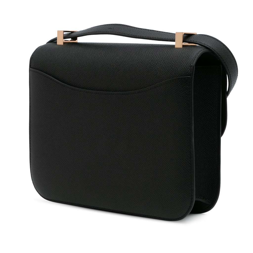 Hermès Epsom Constance 24 Black Leather Good condition - Back View