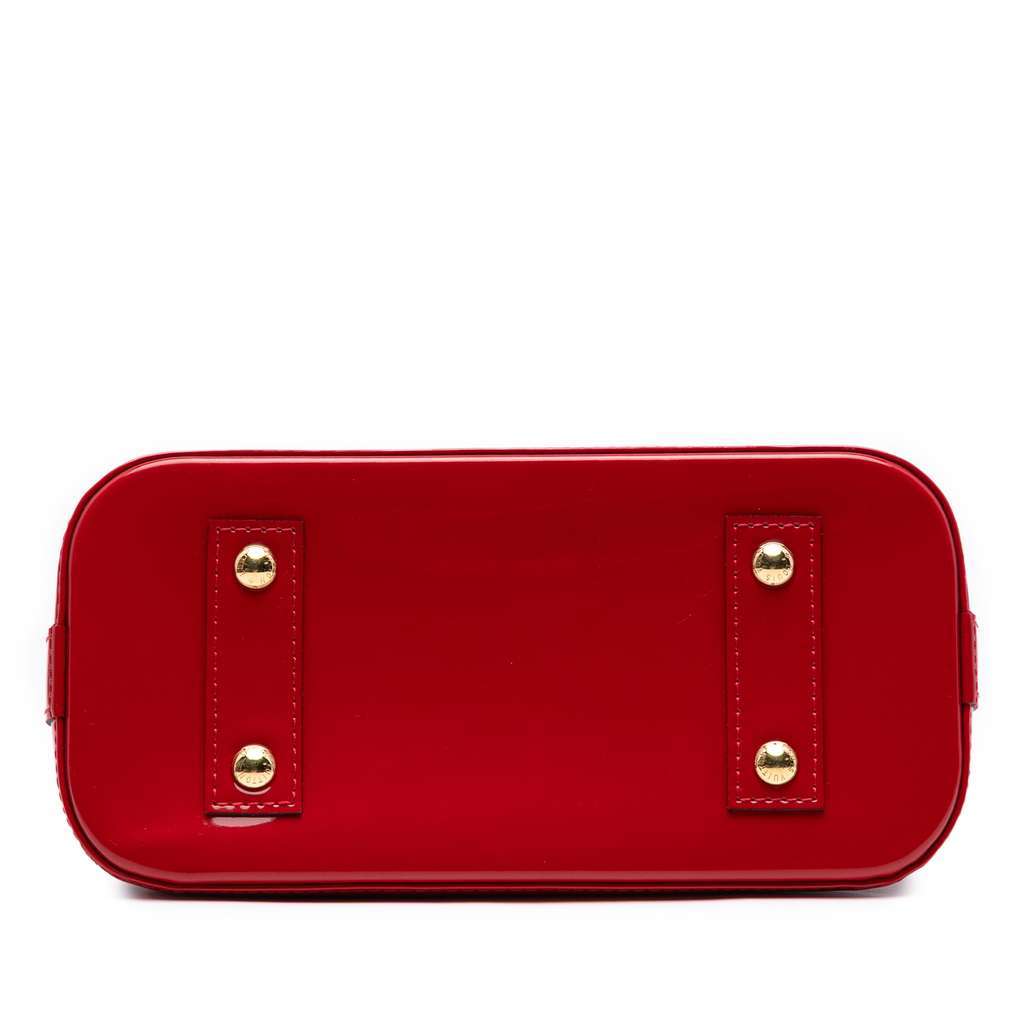 Louis Vuitton Monogram Vernis Alma BB Red Leather Good condition - Inside View