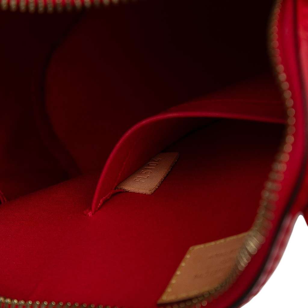 Louis Vuitton Monogram Vernis Alma BB Red Leather Good condition - Box View