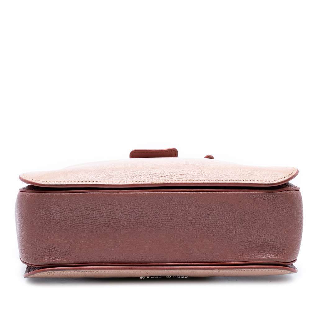 Miu Miu Bicolor Goatskin Madras Satchel Pink Leather Good - Inside View