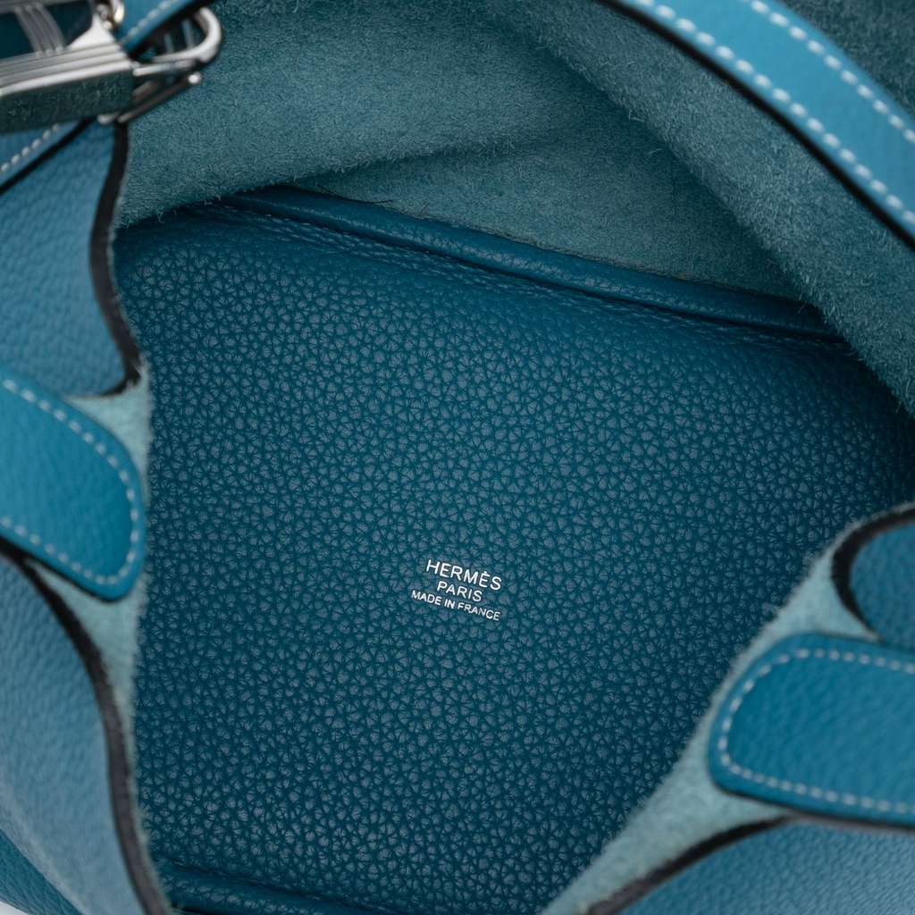 Hermès Clemence Picotin Lock 18 Blue Leather Good condition - Model View