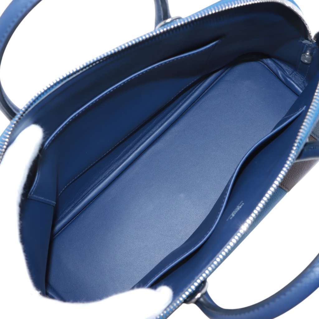 Hermès Epsom Rainbow Bolide 1923 30 Blue Leather Good condition - Inside View