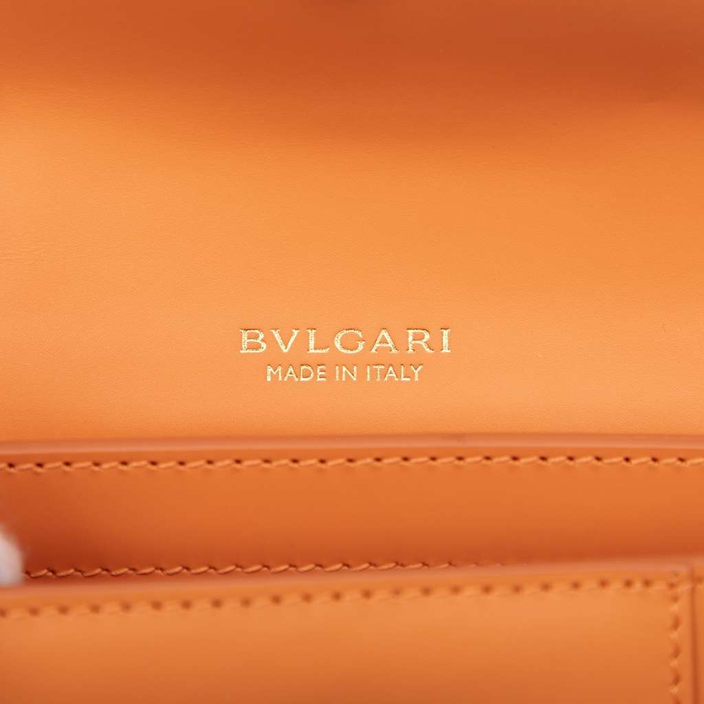 Bvlgari Calfskin Serpenti Forever Crossbody Orange Leather Good - Box View