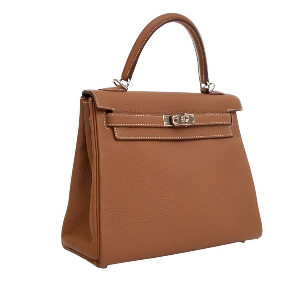 Hermès Togo Kelly II Retourne 25 Brown Leather Good condition - Inside View