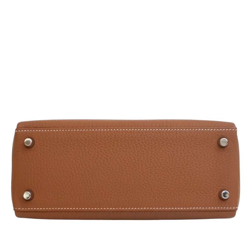Hermès Togo Kelly II Retourne 25 Brown Leather Good condition - Box View