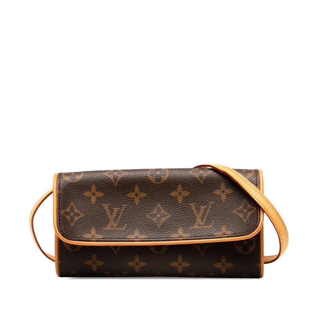 Louis Vuitton Monogram Pochette Twin PM Brown Very good - Front View