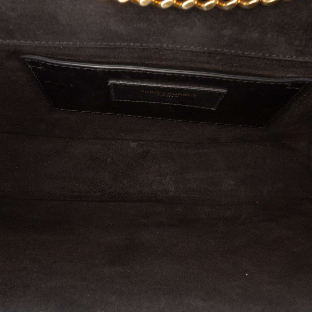 Saint Laurent Medium Patent Monogram Kate Crossbody Black Leather Good condition - Model View