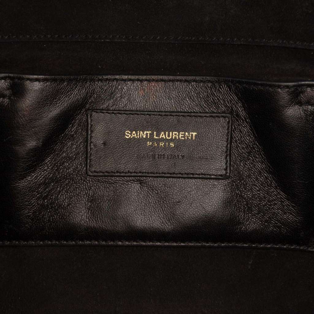 Saint Laurent Medium Patent Monogram Kate Crossbody Black Leather Good condition - Box View
