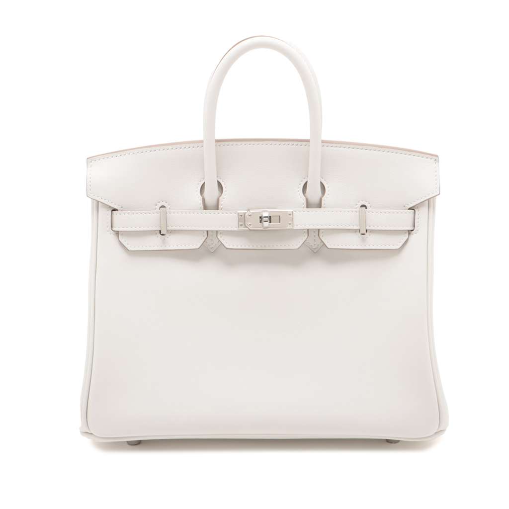 Hermès Swift Birkin Retourne 25 Grey Leather Very good condition - Front View