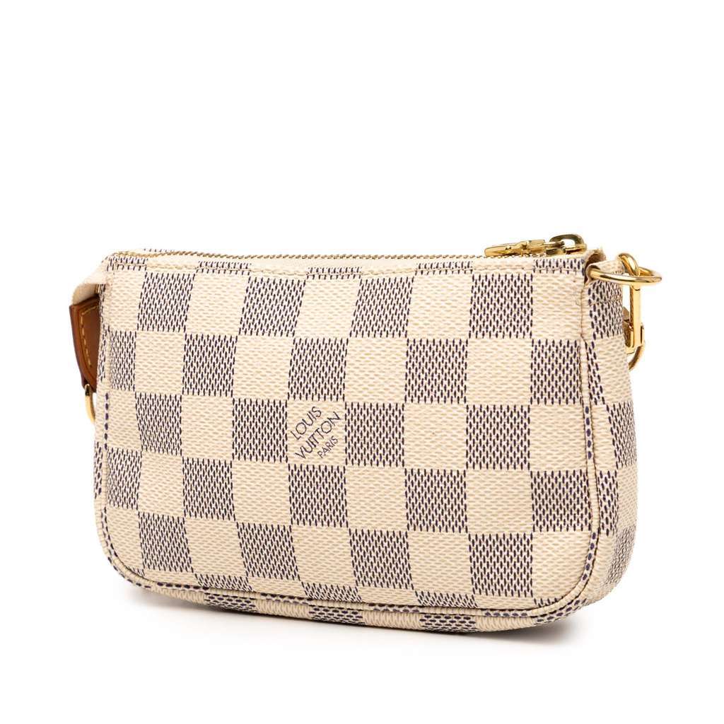Louis Vuitton Damier Azur Mini Pochette Accessoires White Very good - Back View