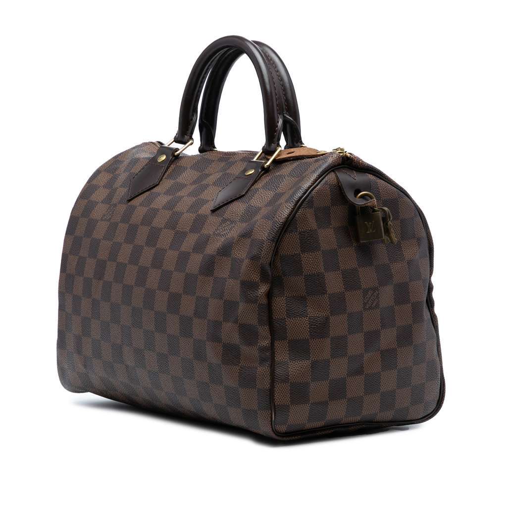 Louis Vuitton Damier Ebene Speedy 30 Brown Good condition - Back View