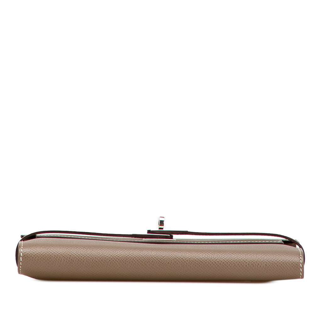 Hermès Epsom Kelly Longue Wallet Brown Leather Good condition - Inside View