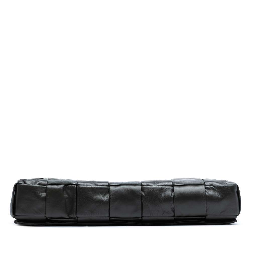 Bottega Veneta Stretch Paper Calfskin Intrecciato Cassette Crossbody Black Leather Good - Inside View