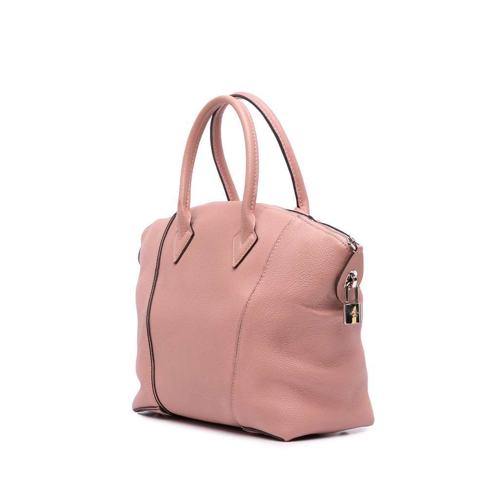 Louis Vuitton Taurillon Soft Lockit MM Pink Leather Very good - Back View