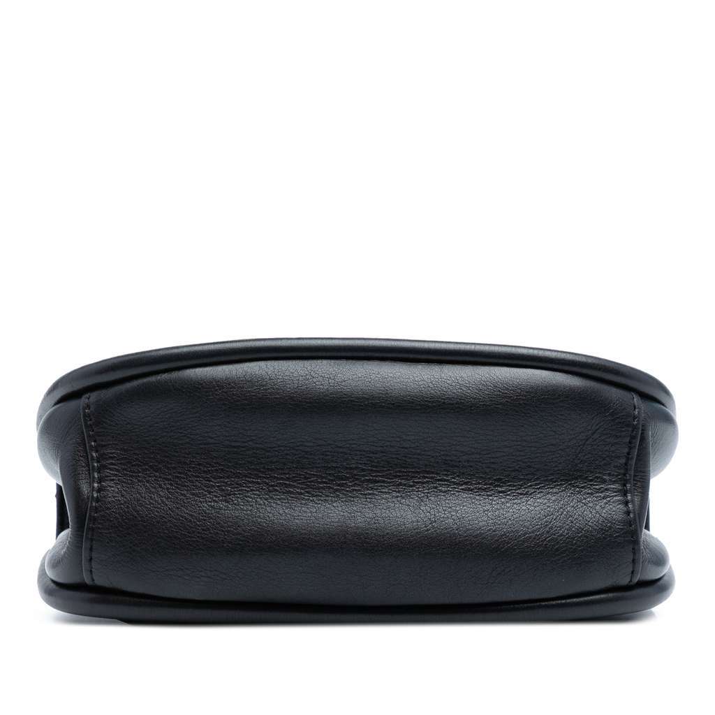 Chanel Mini Quilted Lambskin Chain Top Handle Flap Black Leather Very good - Inside View