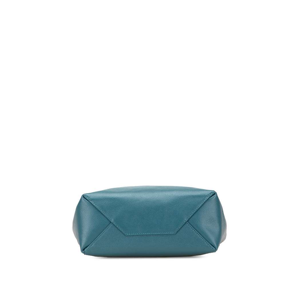 Celine Small Grained Calfskin Vertical Cabas Satchel Blue Leather Very good - Inside View