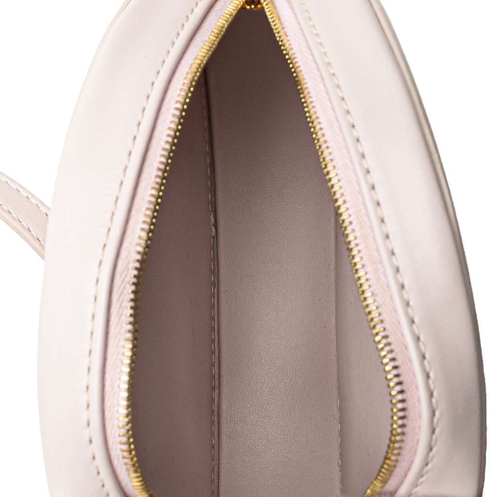 Celine Small Calfskin Cuir Triomphe Oval Crossbody Pink Leather Good - Model View