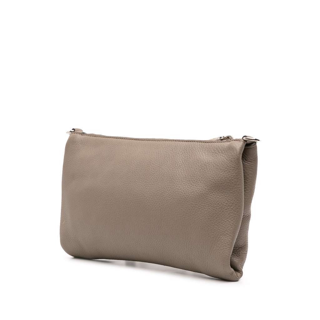 Prada Vitello Daino Crossbody Brown Leather Good - Back View