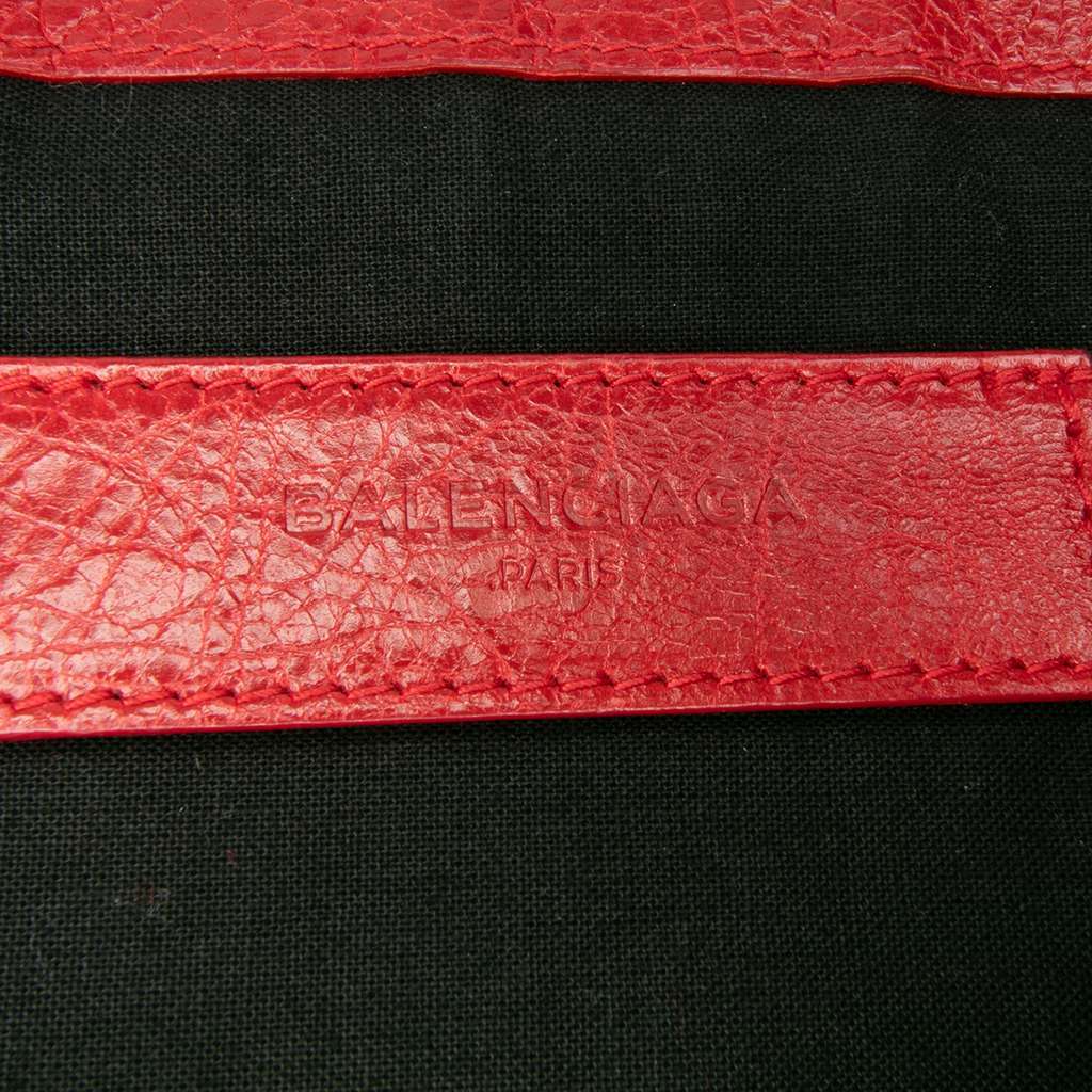 Balenciaga Lambskin Motocross Classic Clip L Clutch Red Leather Good condition - Box View