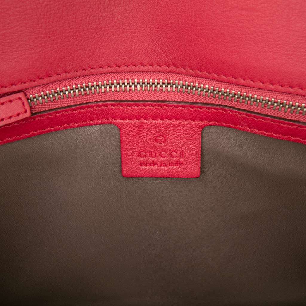 Gucci Medium Patent Dollar Interlocking G Crossbody Red Leather Good - Box View