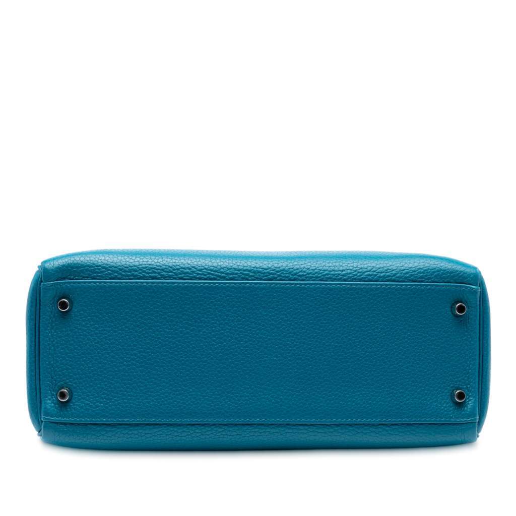 Hermès Togo Amazon Kelly II Retourne 32 Blue Leather Very good condition - Inside View