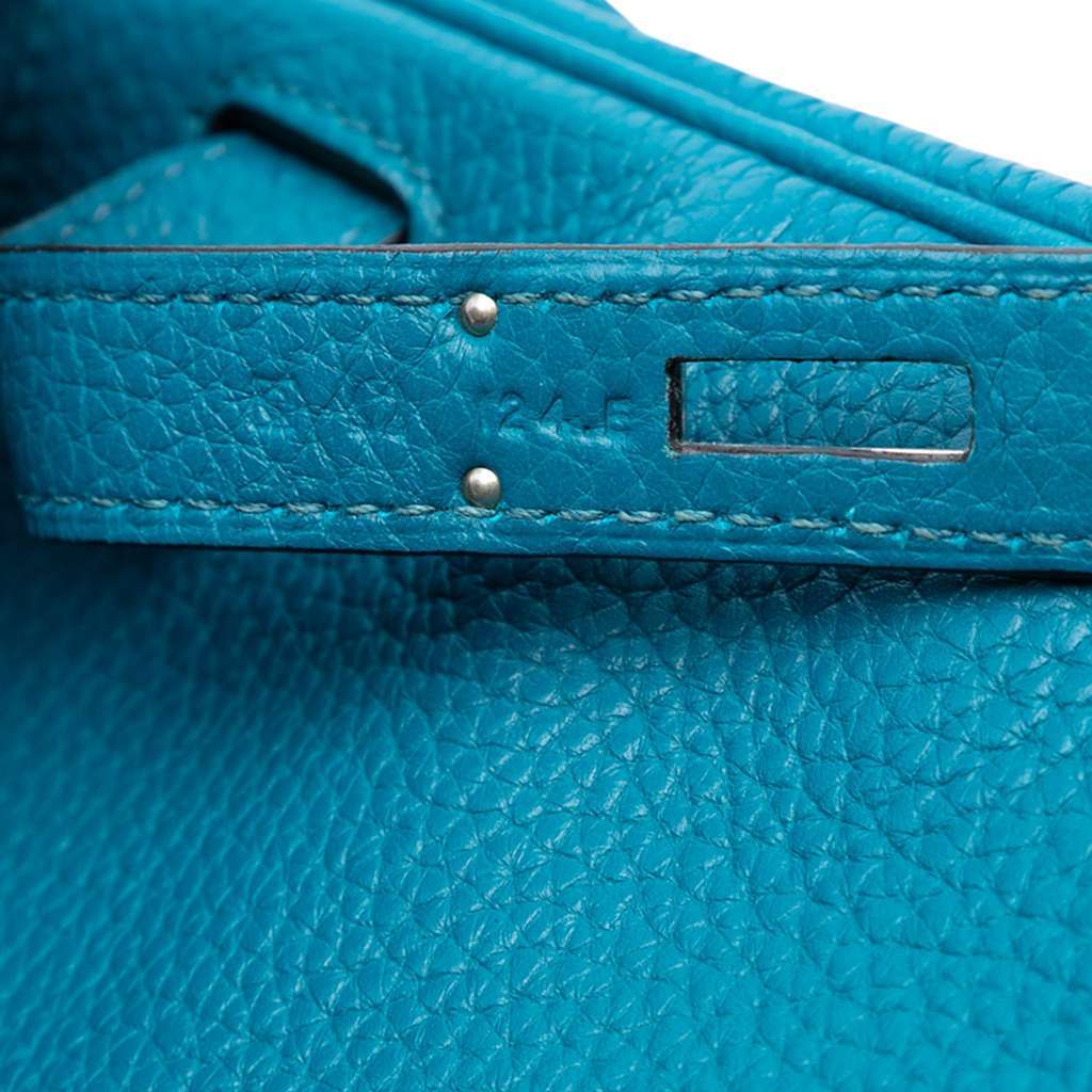Hermès Togo Amazon Kelly II Retourne 32 Blue Leather Very good condition - Box View