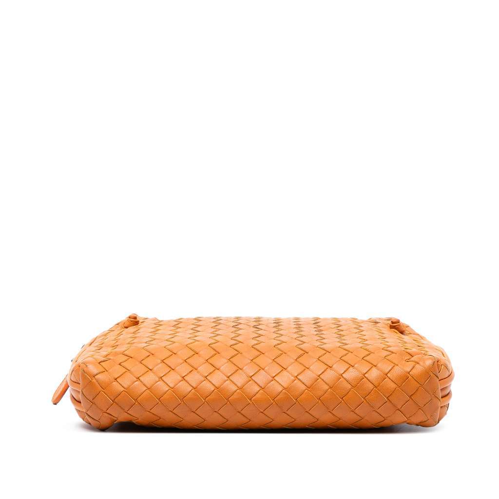 Bottega Veneta Nappa Intrecciato Nodini Crossbody Orange Leather Very good - Inside View