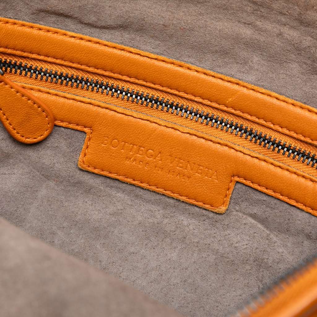 Bottega Veneta Nappa Intrecciato Nodini Crossbody Orange Leather Very good - Box View