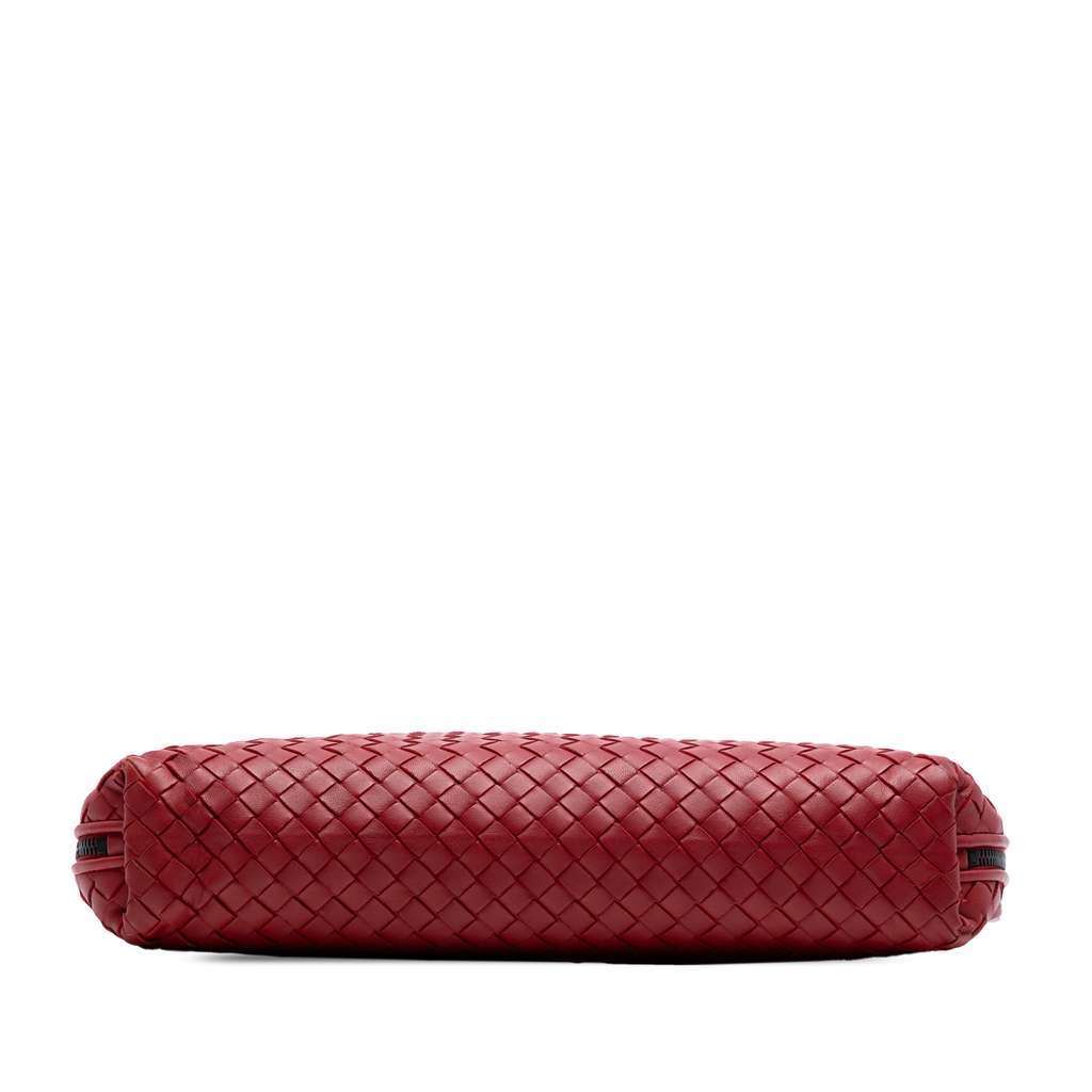 Bottega Veneta Large Nappa Intrecciato Nodini Crossbody Red Leather Good - Inside View