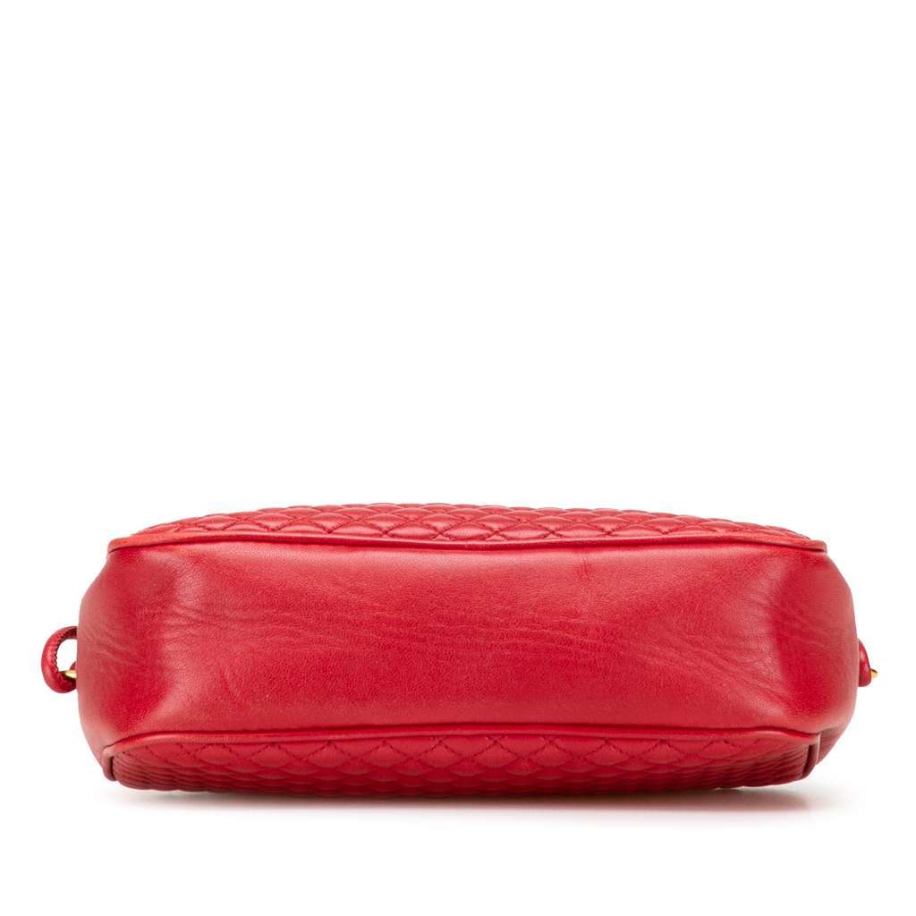 Saint Laurent Quilted Lambskin Victoire Camera Bag Red Leather Very good - Inside View
