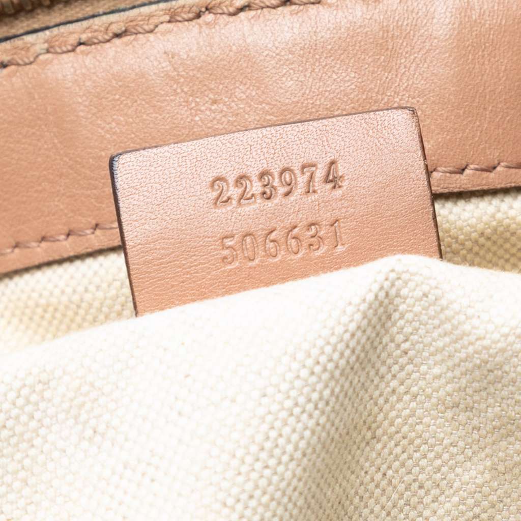 Gucci Diamante Canvas Sukey Satchel Brown Canvas Good - Box View