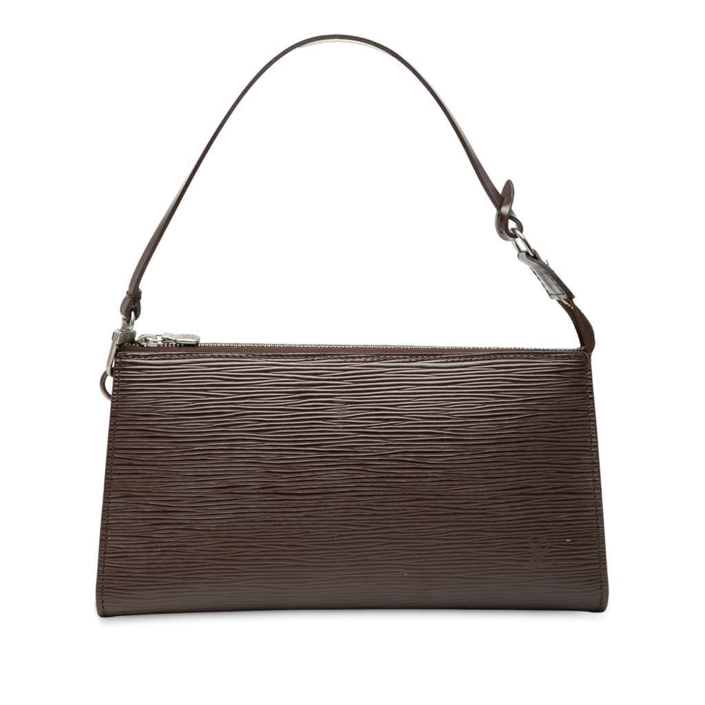 Louis Vuitton Epi Pochette Accessoires Brown Leather Good - Front View