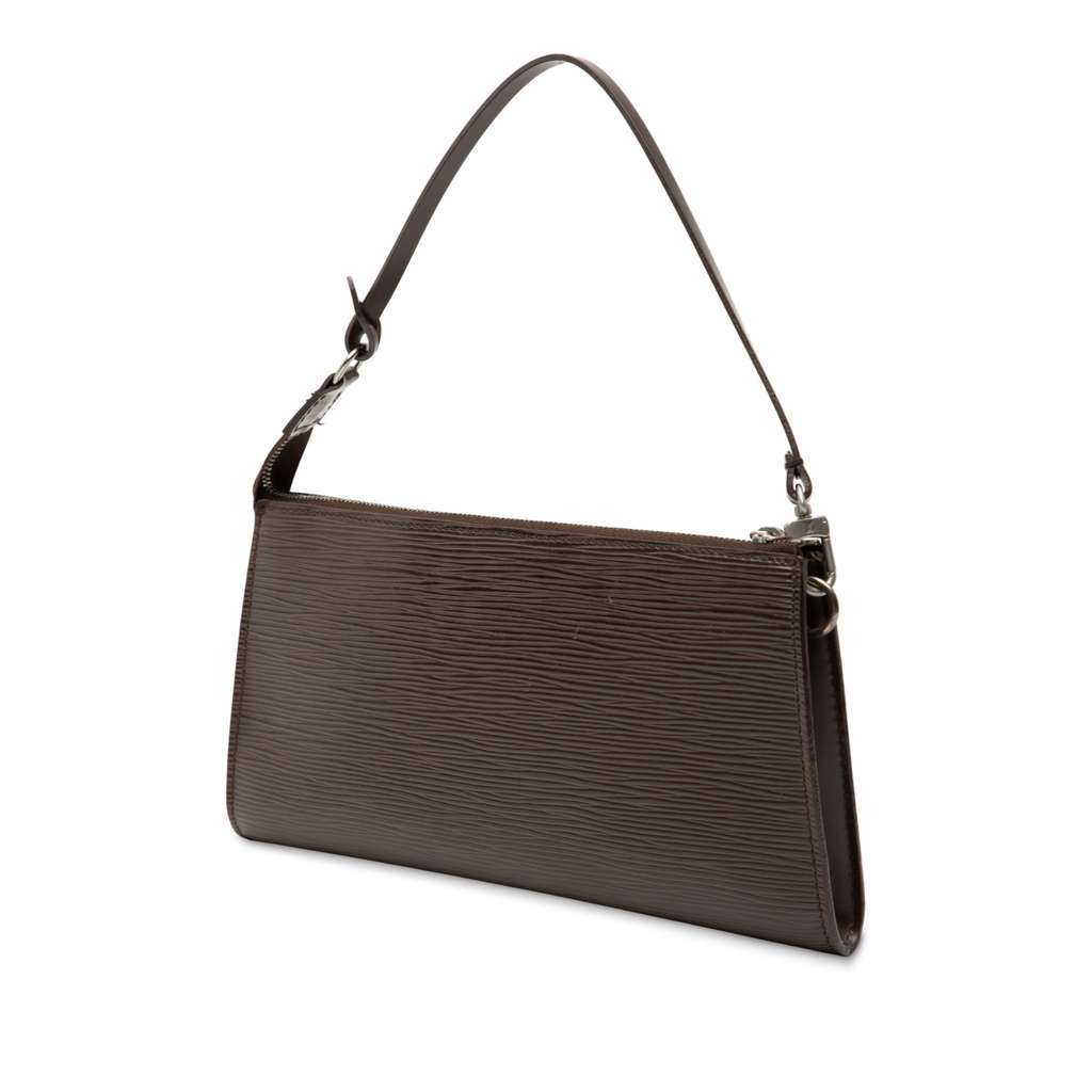 Louis Vuitton Epi Pochette Accessoires Brown Leather Good - Back View
