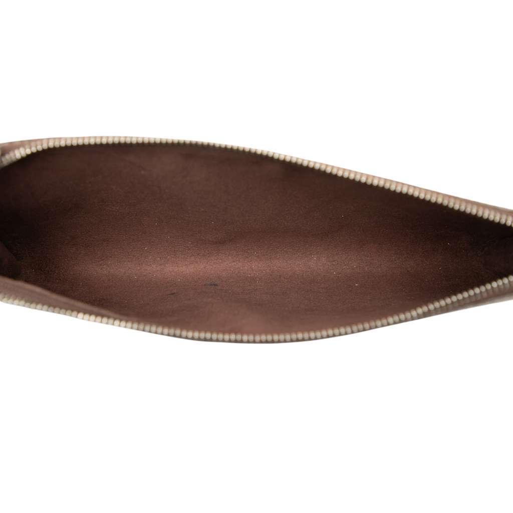 Louis Vuitton Epi Pochette Accessoires Brown Leather Good - Model View