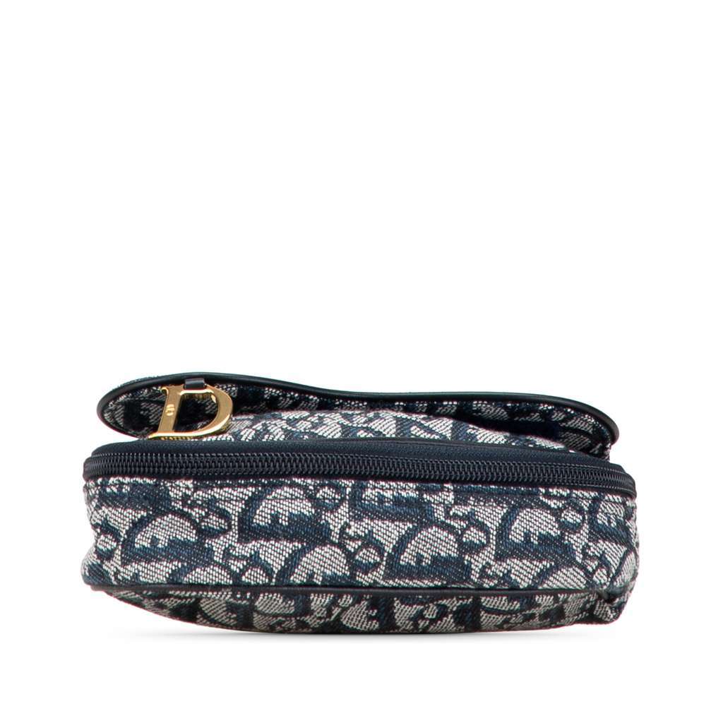 Dior Diorissimo Canvas Saddle Pouch Blue Canvas Good condition - Inside View